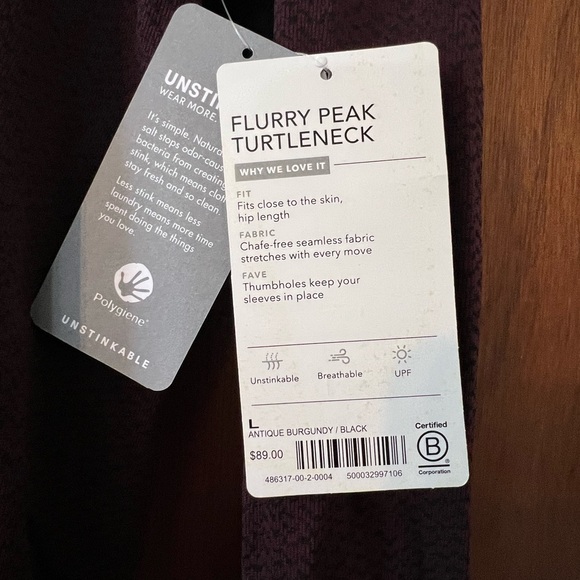 NWT Athleta Flurry Peak Turtleneck - Large - Picture 5 of 6